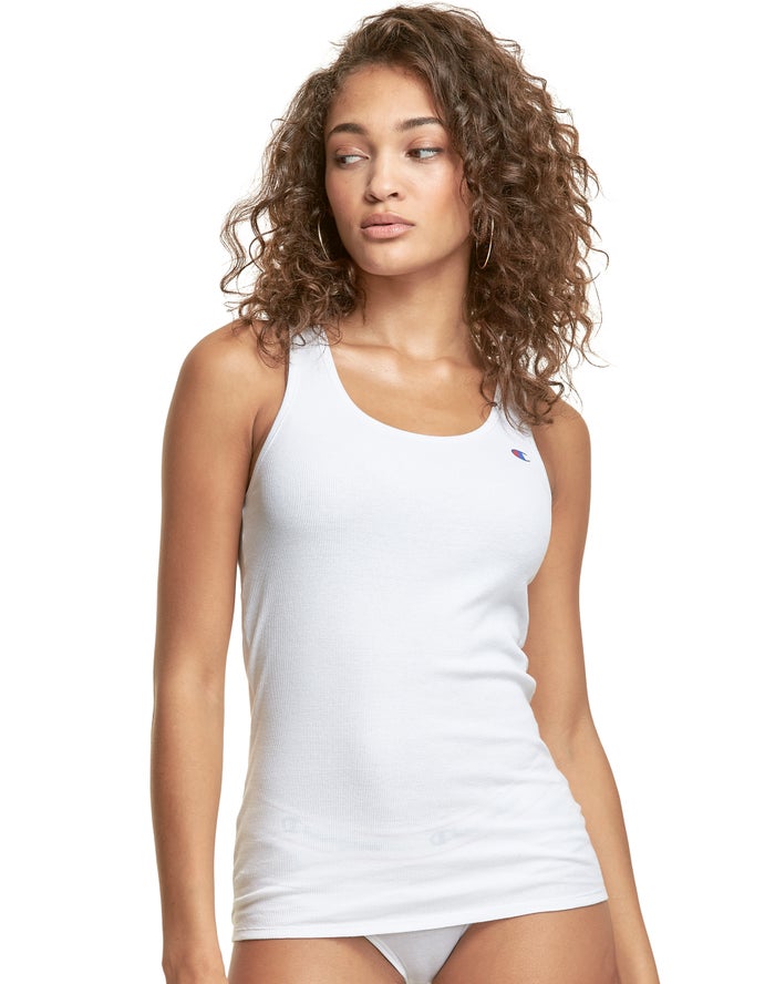 Champion Tanktop Dames - Wit - Heritage ( 806972-WBA )